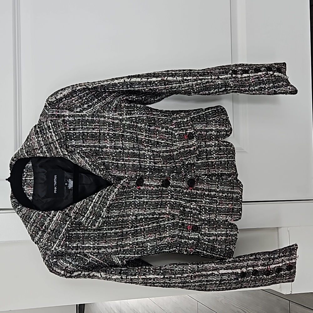 Vintage Pink Tartan Tweed Jacket